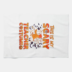 Is Scary Teacher Costume Halloween Witch Spider We Tea Towel
