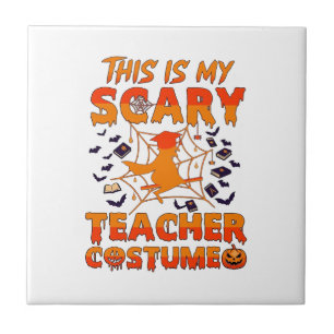 Is Scary Teacher Costume Halloween Witch Spider We Tile