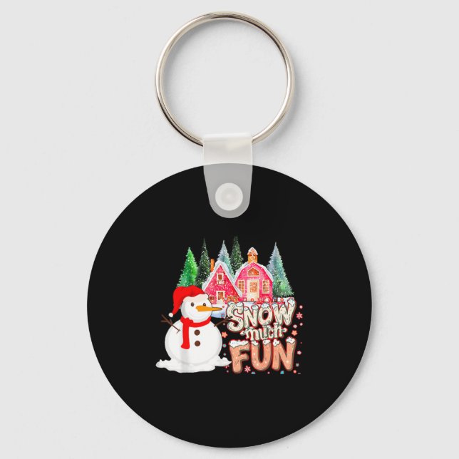 Is Snow Much Fun Winter Christmas Teacher Holiday  Key Ring (Front)