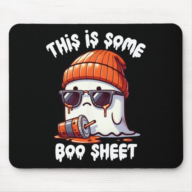 Is Some Boo Sheet Funny Ghost Spooky Season Hallow Mouse Mat (Front)
