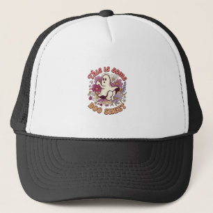 Is Some Boo Sheet Ghost Retro Flowers_1 Trucker Hat