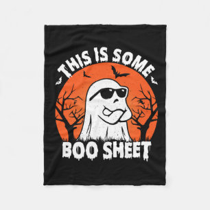 Is Some Boo Sheet Ghost Retro Funny Halloween Fleece Blanket