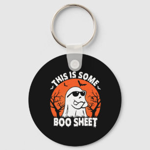 Is Some Boo Sheet Ghost Retro Funny Halloween Key Ring