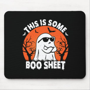 Is Some Boo Sheet Ghost Retro Funny Halloween  Mouse Mat