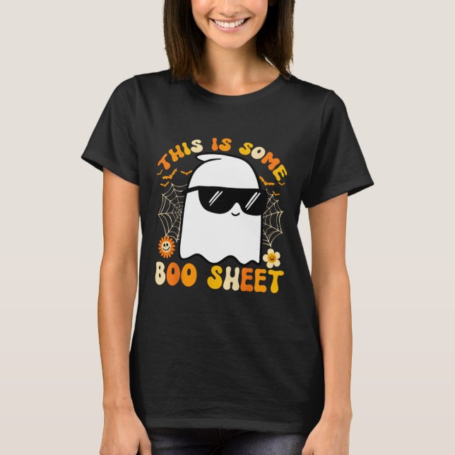 Is Some Boo Sheet Halloween Ghost Funny Cool Men W T-Shirt (Front)