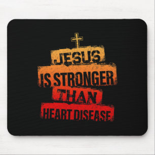 Is Stronger Than Heart Disease Red Ribbon Survivor Mouse Mat