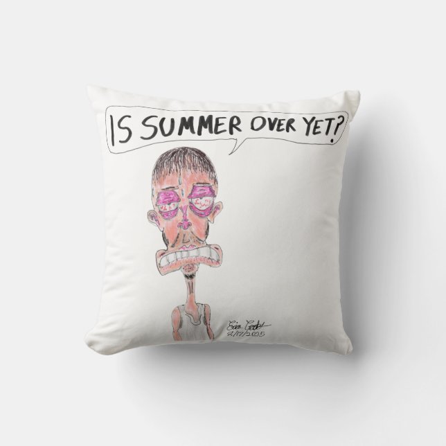 Is Summer Over Yet? - Erica Crooks Comics Cushion (Front)