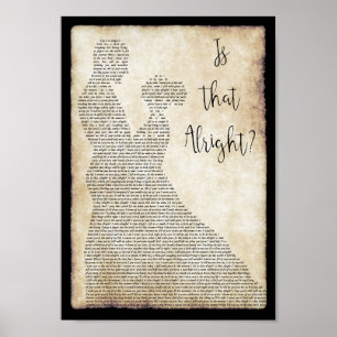 Is That Alright Dancing Song Lyric Print
