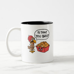 Is That You Bro?  Funny Chicken Nugget Two-Tone Coffee Mug