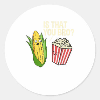 Is That You Bro Popcorn Classic Round Sticker
