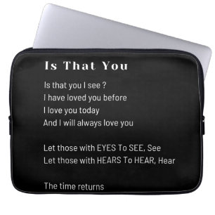 Is that you i see love poem wall art poetry decor laptop sleeve