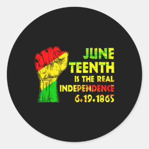Is The Real Independence Day 1865 Freedom Pride 1 Classic Round Sticker