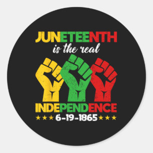 Is The Real Independence Day 1865 Freedom Pride 2 Classic Round Sticker