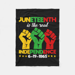 Is The Real Independence Day 1865 Freedom Pride 2 Fleece Blanket