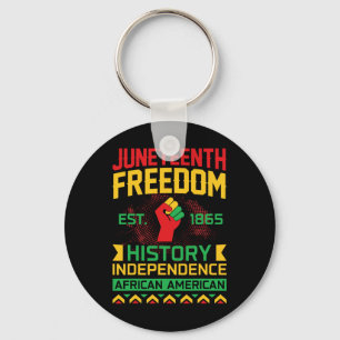 Is The Real Independence Day Freedom 1865 Pride Key Ring