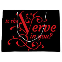 Is the Verve in You? Black & Red. Patterned Back