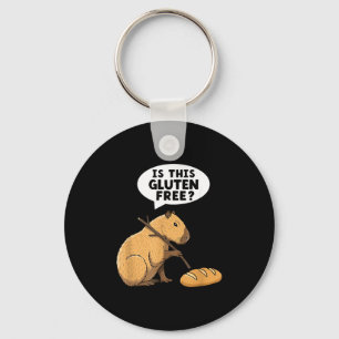 Is this gluten capybara funny celiac disease key ring