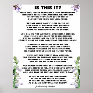 IS THIS IT? POEM poster