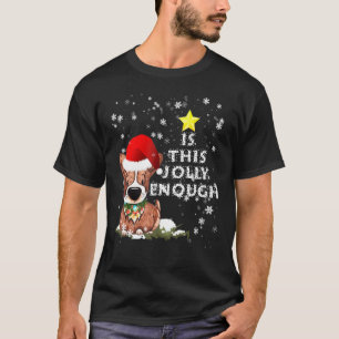 Is This Jolly Enough Corgi Santa Hat T-Shirt
