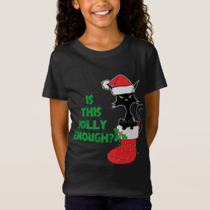 Is this jolly enough Funny Cat Christmas light Red T-Shirt