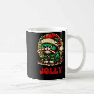 Is This Jolly Enough_ Funny Cat For Christmas Sarc Coffee Mug