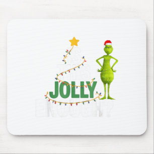 Is This Jolly Enough Funny Christmas Tree Lights H Mouse Mat