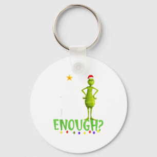 Is This Jolly Enough Green Merry Christmas Tree Li Key Ring
