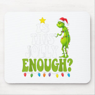 Is This Jolly Enough Green Merry Christmas Tree Li Mouse Mat
