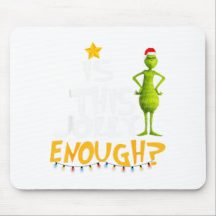 Is This Jolly Enough Green Merry Christmas Tree Li Mouse Mat