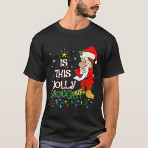Is This Jolly Enough Mpy Elf Pajama Christmas Ligh T-Shirt