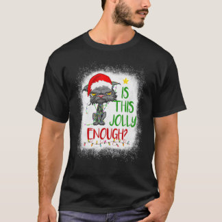 Is This Jolly Enough Noel Cat Merry Xmas Holiday T-Shirt