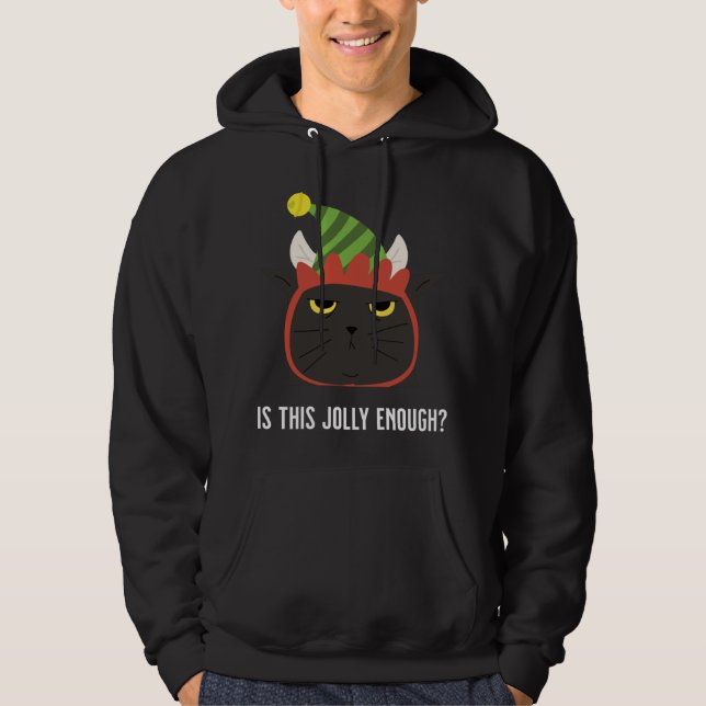 Is this jolly enough noel xmas cat lover hoodie (Front)