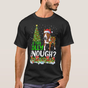 Is This Jolly Enough Rat Terrier Dog Christmas Tre T-Shirt