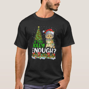 Is This Jolly Enough Sheltie Dog Christmas Tree T-Shirt