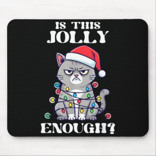 Is This Jolly Enough Tangled Christmas Cat Mouse Mat