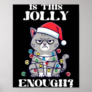 Is This Jolly Enough Tangled Christmas Cat Poster