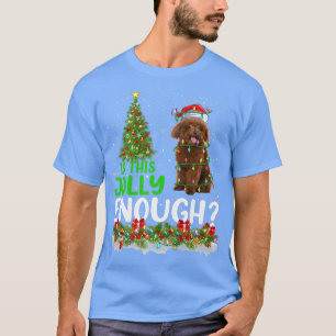 Is This Jolly Enough Toy Poodle Dog Christmas Tree T-Shirt