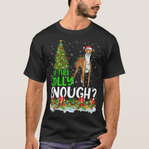 Is This Jolly Enough Whippet Dog Christmas Tree T-Shirt
