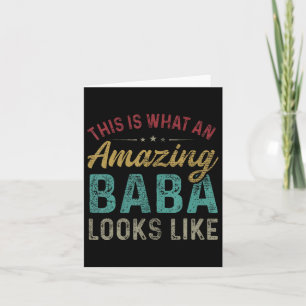 Is What An Amazing Baba Looks Like Father's Day Card
