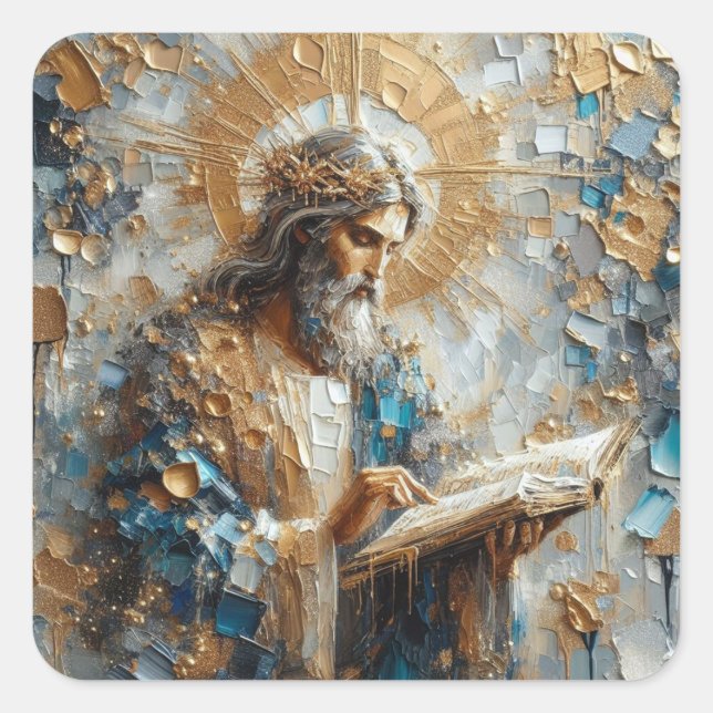 Is Your Name Here - Jesus Series Art Collection Square Sticker (Front)