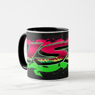 Isa Vorname Name Graffiti red green Tasse Mug