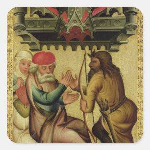 Isaac and Esau from the High Altar Square Sticker