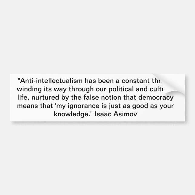 Isaac Asimov Bumper Sticker (Front)