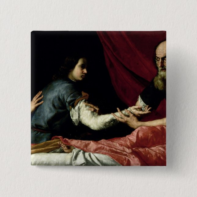 Isaac Blessing Jacob, 1637 15 Cm Square Badge (Front)
