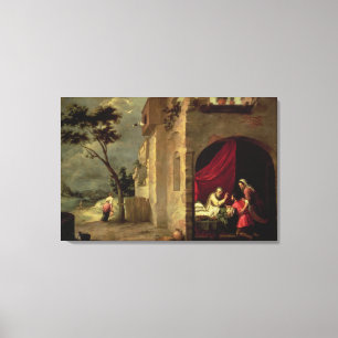Isaac Blessing Jacob Canvas Print