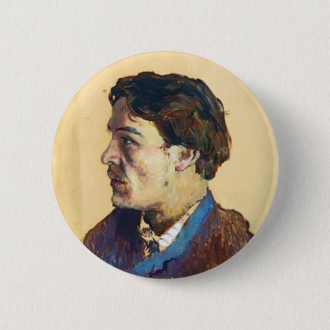 Isaac Levitan- Portrait of writer Anton Chekhov 6 Cm Round Badge (Front)