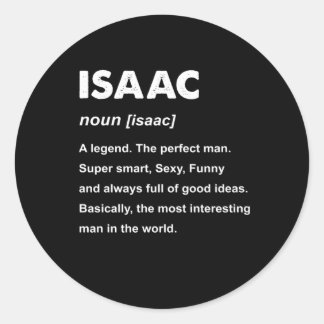 Isaac Name Classic Round Sticker