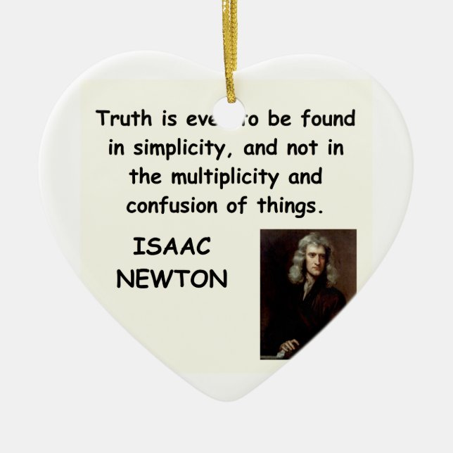 isaac newton ceramic tree decoration (Front)