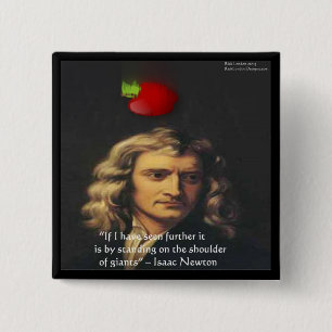 Isaac Newton "Giants Shoulders" Wisdom Gifts & Tee 15 Cm Square Badge