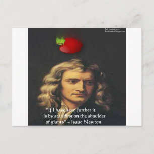 Isaac Newton "Giants Shoulders" Wisdom Gifts & Tee Postcard